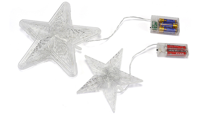 Christmas Tree Star Light-Up Topper - 2 Sizes & Colours at Discount Experts