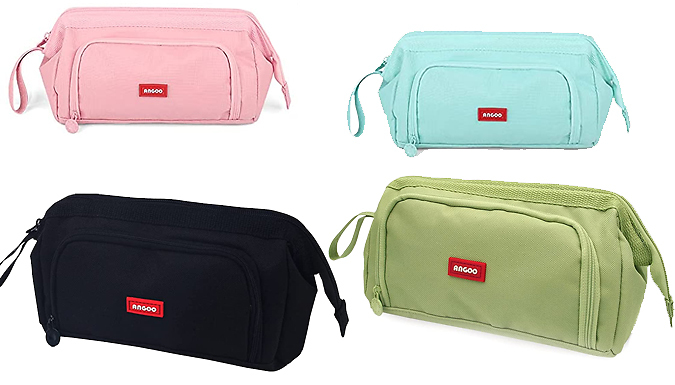 Large Pencil Case With Multiple Pockets – 5 Colours Deal Price £14.99