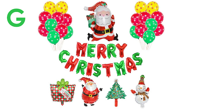 Christmas Party Balloon Decoration Set - 7 Styles from Discount Experts