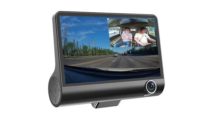 Triple Vision Dash Cam - Front, Rear & Interior Lenses from Discount Experts