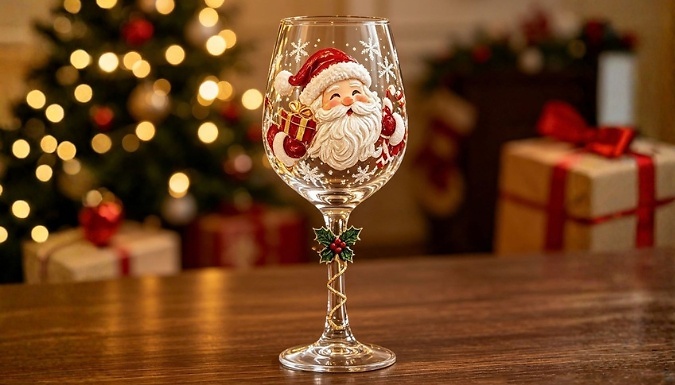 6-Piece Christmas Wine Glass Gift Set