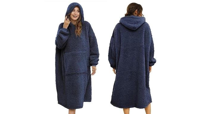 Oversized Fleece Lined Hoodie Blanket - 3 Colours at Discount Experts