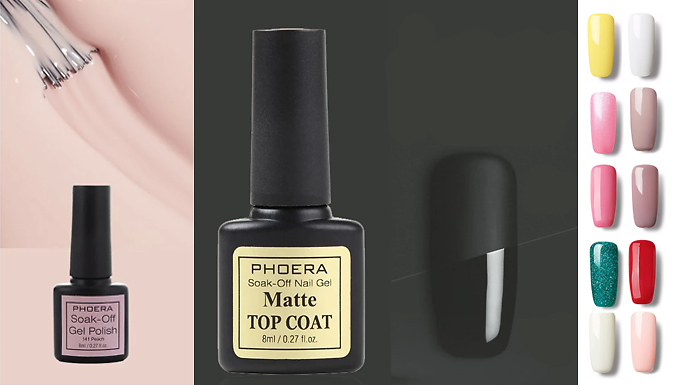 Phoera Soak Off Gel Polish 8ml - 14 Options at Discount Experts