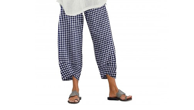 Plaid Loose Trousers - 3 Colours and 5 Sizes from Discount Experts