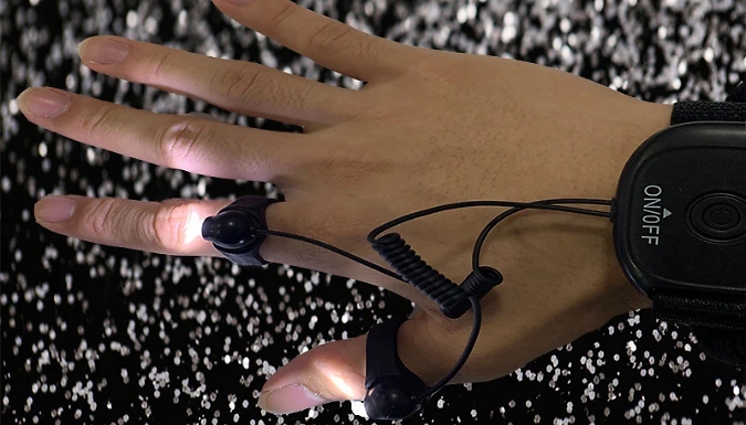 Rechargeable LED Wrist Light with Finger Mounts from Discount Experts