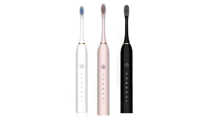 Powerful Electric Toothbrush with Optional Heads -  3 Colours from Discount Experts