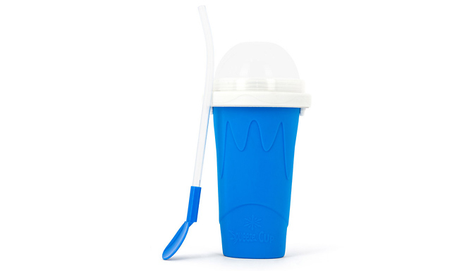 400ml Silicone Smoothie Cup with Spoon Straw - 4 Colours at Discount Experts