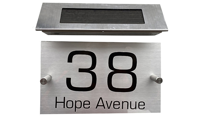 Personalised House Sign & Solar Light from Discount Experts