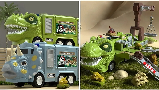 Dinosaur Transforming Transport Truck Toy - 3 Styles at Discount Experts