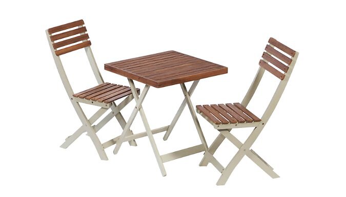 3-Piece Burley Hardwood Two Tone Bistro Set 3-Piece Burley Hardwood Two Tone Bistro Set