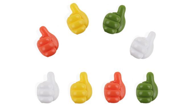 10-Piece Hand-Shaped Self Adhesive Mini Hook Holders from Discount Experts