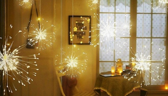 Remote Control Starburst String Lights - Warm or White Light from Discount Experts