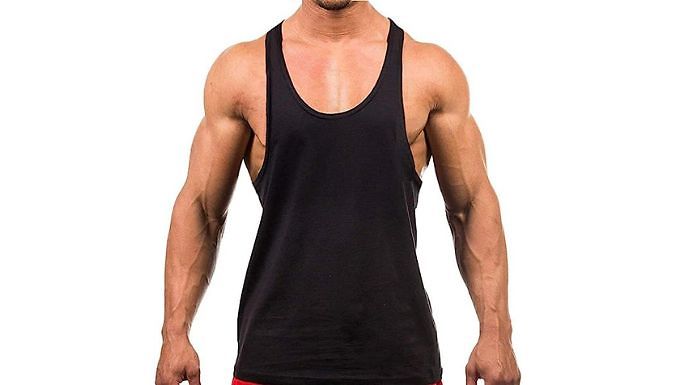 Scoop Neck Gym Vest Top - 6 Colours & 5 Sizes at Discount Experts