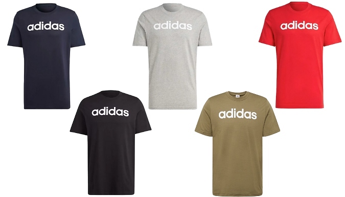 1 or 2-Pack Men's Adidas Embroidered Logo T-Shirt - 5 Colours, 5 Sizes at Discount Experts