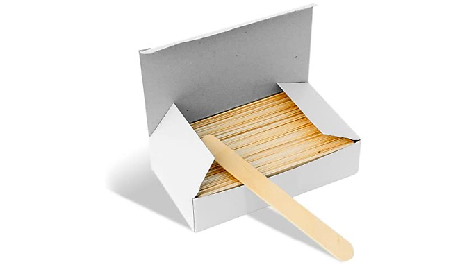 100 Wooden Waxing Spatulas at Discount Experts