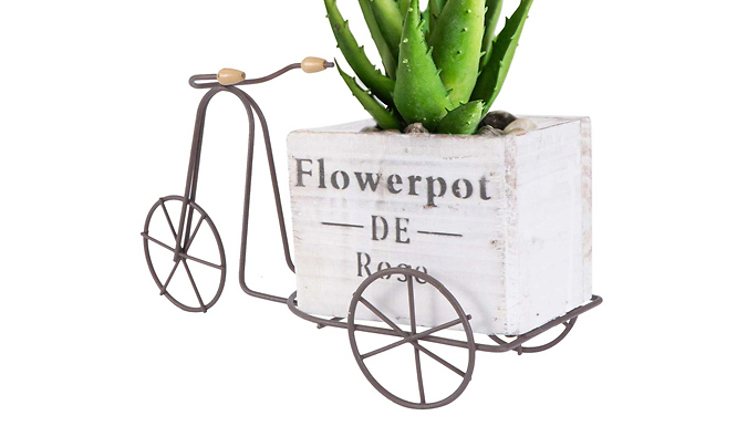 Wooden Garden Bicycle Flower Pot - 2 Sizes & 2 Colours at Discount Experts