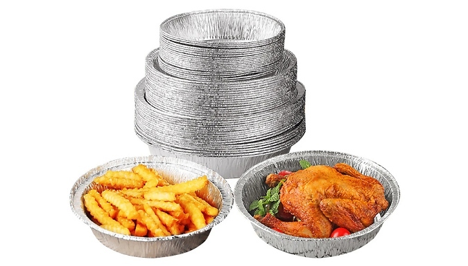 10-Pack Thickened Air Fryer Tin Foil Trays - 3 Sizes. at Discount Experts