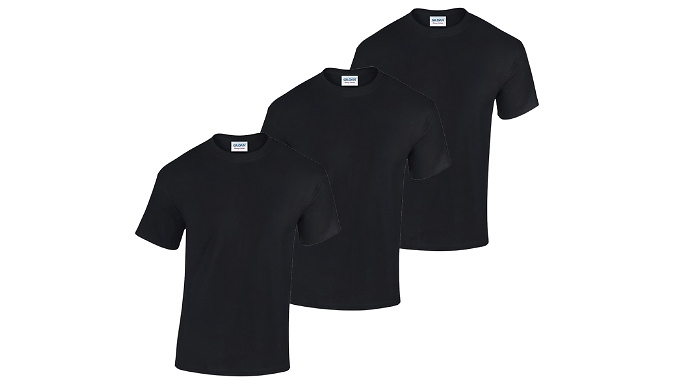 3-Pack of Gildan Men's Cotton T-Shirts - 12 Colours, 5 Sizes. at Discount Experts