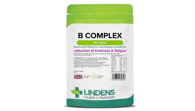 Tiredness & Fatigue Reduction B Vitamin Complex Lindens. from Discount Experts
