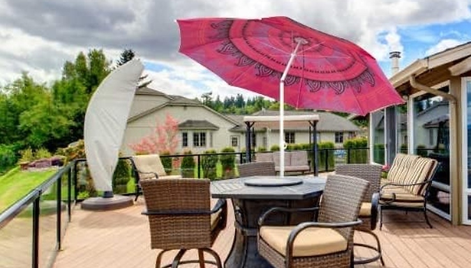 1.9M Garden Sun Shade Tilt Parasol - 4 Colours at Discount Experts