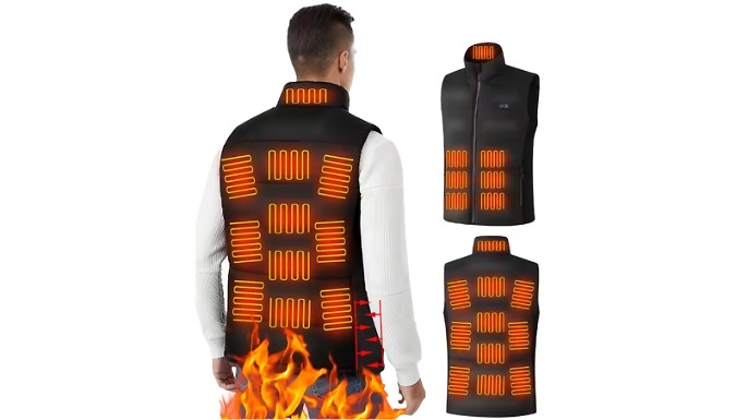 Unisex USB Heated Puffer Gilet - 4 Colours & 9 Sizes