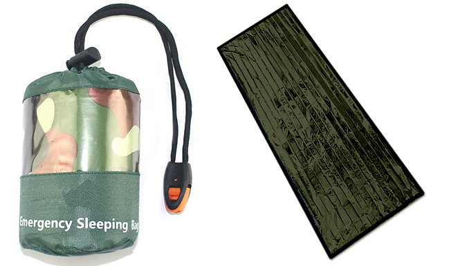Waterproof Thermal Emergency Sleeping Bag - 3 Colours at Discount Experts