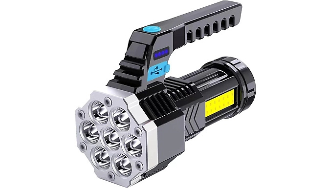 7-LED USB Rechargeable Flashlight With Cob Side Light from Discount Experts