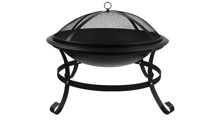 Outdoor Round Patio Fire Pit With Poker Deal Price £39.99