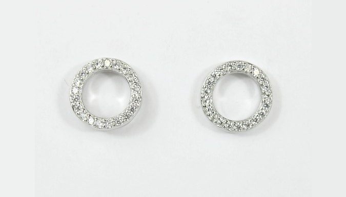 Circle of Life Created Diamond Small Stud Earrings from Discount Experts