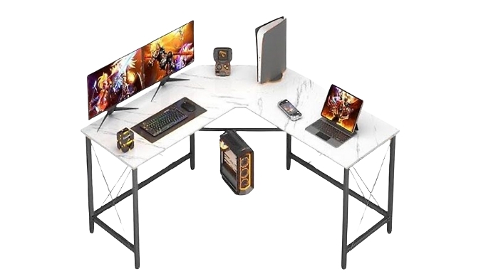 Wooden L-Shape Computer Home Office Desk - 2 Styles from Discount Experts