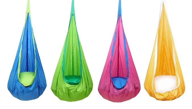 Hanging Hammock Chair With Pillow - 4 Colours at Discount Experts