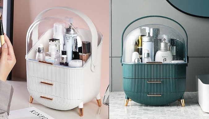 Large Capacity Cosmetic Storage Box - 2 Colours at Discount Experts