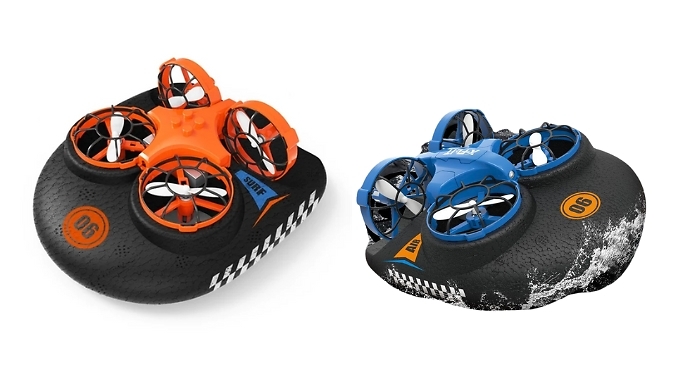 3-in-1 Air, Land & Water Hovercraft Drone - 2 Colours at Discount Experts