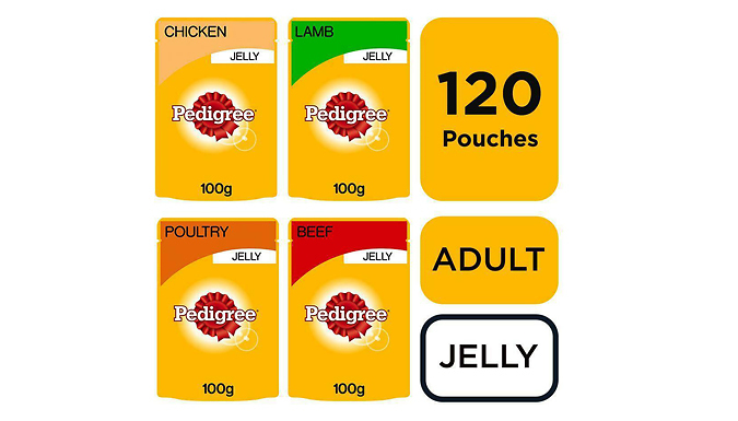 120 x 100g Pedigree Mixed Selection Dog Pouches - Gravy or Jelly from Discount Experts