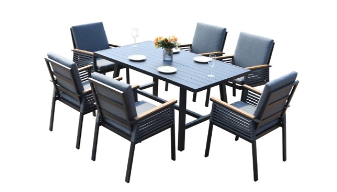 6-Seater Aluminium Dining Set at Discount Experts