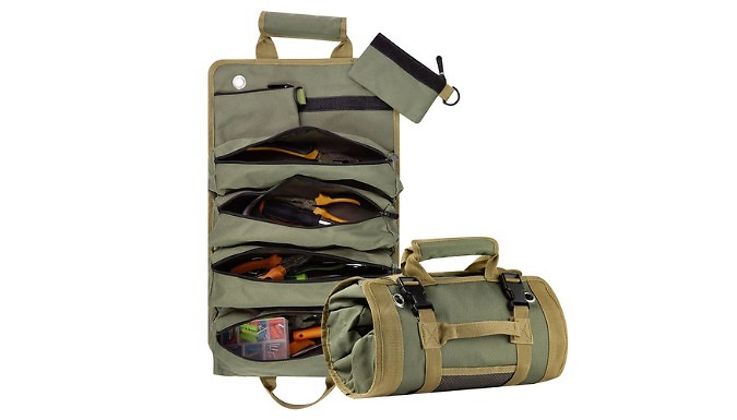 Oxford Cloth Roll-Up Tool Organiser at Discount Experts