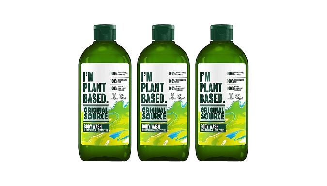 3 or 6-Pack Original Source I'm Plant Based Body & Hand Wash - Cedarwood and Eucalyptus. from Discount Experts