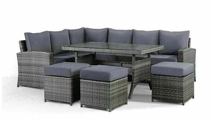 5-Piece Rattan Garden Sofa Dining Set 5-Piece Rattan Garden Sofa Dining Set