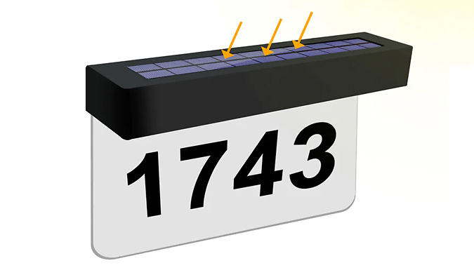 Solar-Powered House Number Sign from Discount Experts