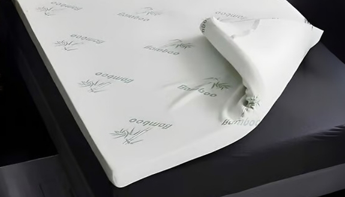 Soft Bamboo Mattress Topper - 5 Sizes & 2 Thickness Options at Discount Experts