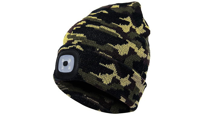 LED Light Unisex Winter Beanie Cap - 7 Colours from Discount Experts