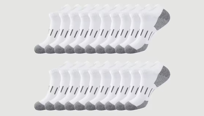 10-Pack Breathable Socks - 4 Colours. from Discount Experts