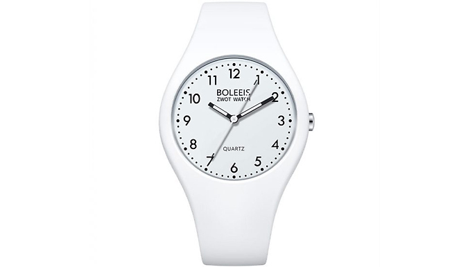 Kid's Silicone Strap Luminous Hands Watch - 2 Colours at Discount Experts