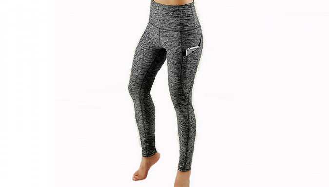 Sports Leggings With Side Pocket - 5 Colours & 3 Sizes from Discount Experts