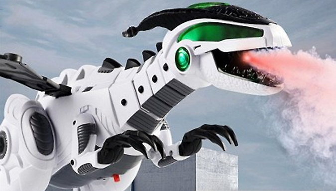 Raptor Dinosaur Steam Fire-Breathing Robot - 2 Colours from Discount Experts