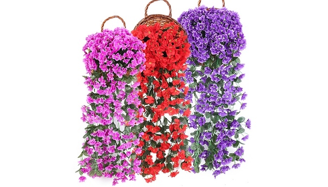 Artificial Hanging Ivy Flowers - 8 Colours from Discount Experts