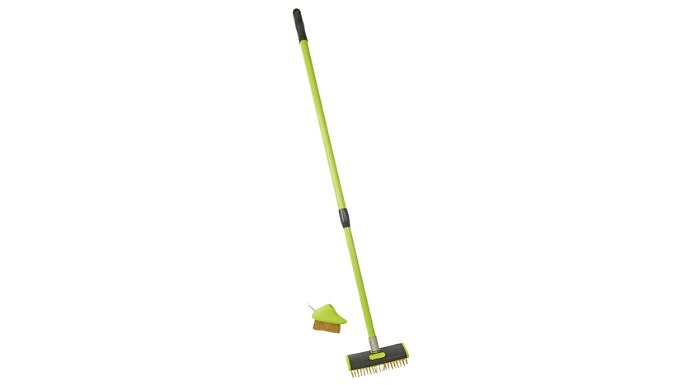 Telescopic 3-in-1 Steel Brush & Weed Scraper from Discount Experts