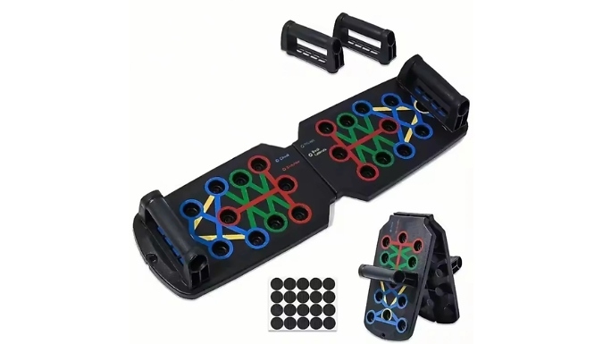 Foldable Push-Up Fitness Board with Optional Accessories - 3 Options from Discount Experts