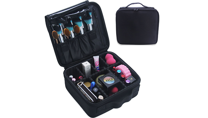 Cosmetic Travel Bag with Removable Compartments - 4 Designs at Discount Experts