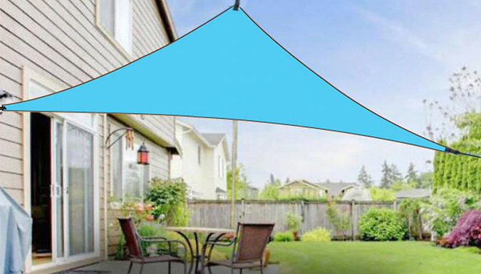 UV-Resistant Triangular Sun Shade Canopy - 2 Sizes & 4 Colours from Discount Experts